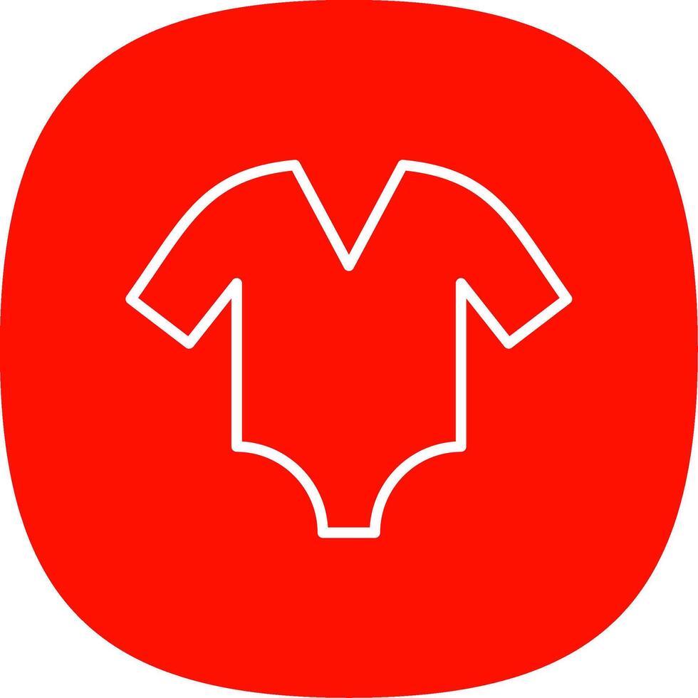 Bodysuit Line Curve Icon Design vector