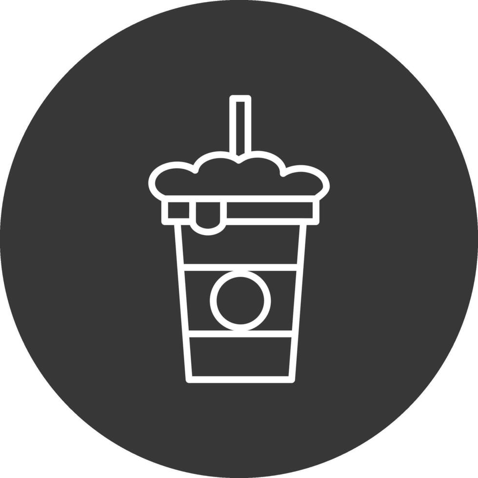 Soda Line Inverted Icon Design vector