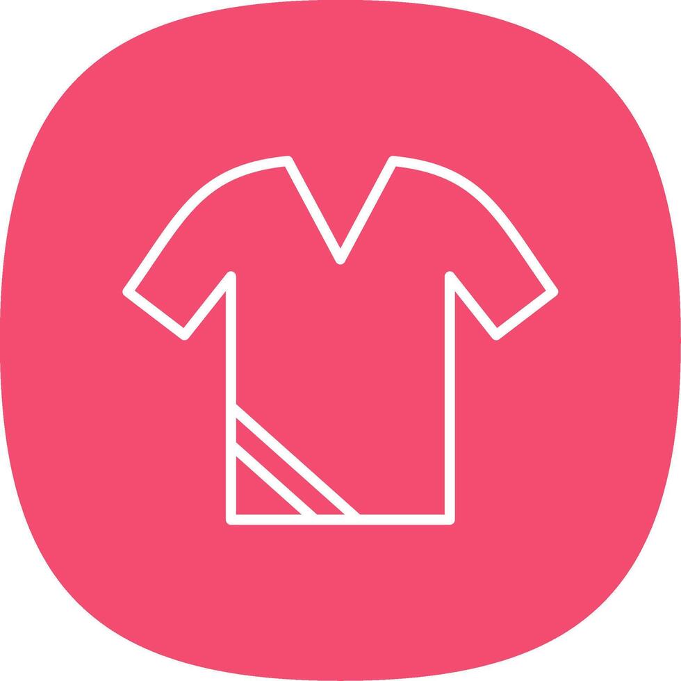 Shirt Line Curve Icon Design vector