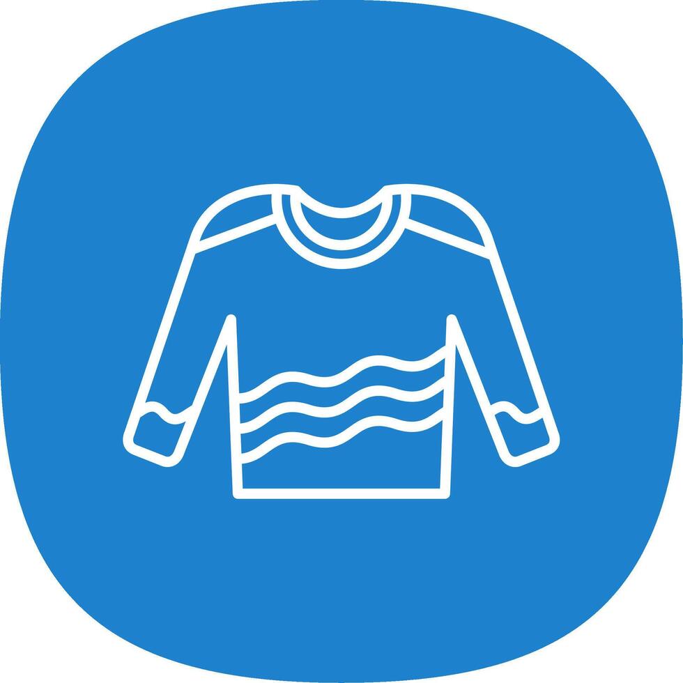 Jumper Line Curve Icon Design vector