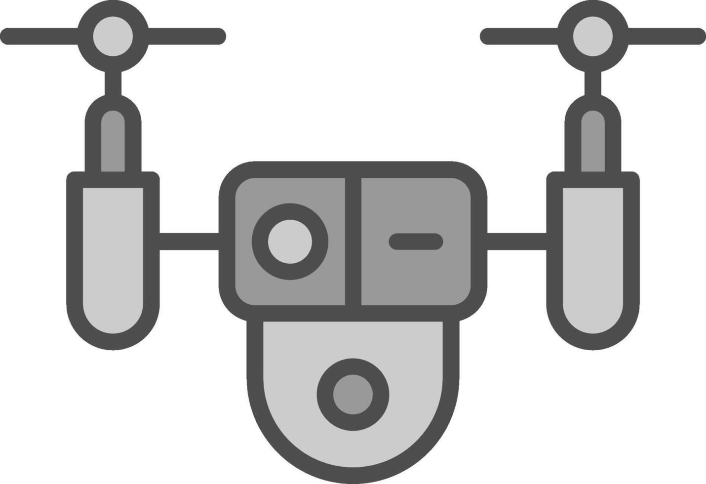 Drone Line Filled Greyscale Icon Design vector