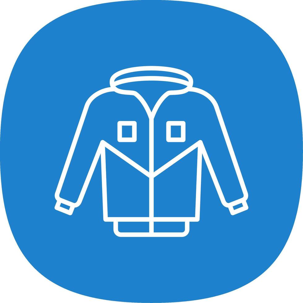 Jacket Line Curve Icon Design vector
