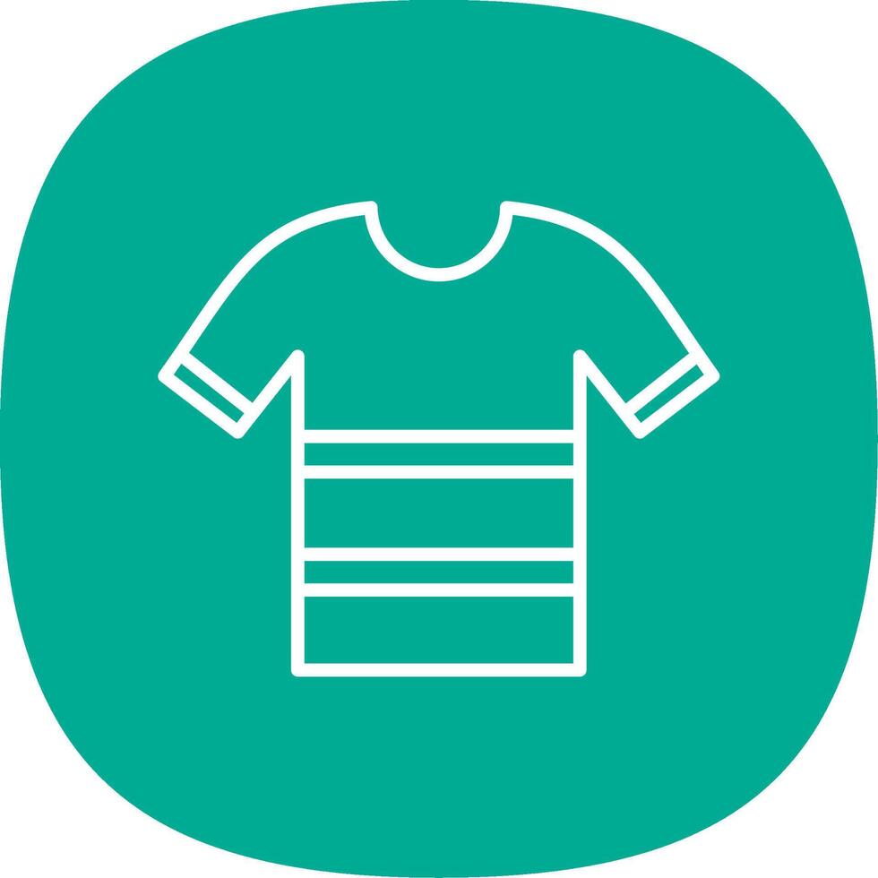 Shirt Line Curve Icon Design vector