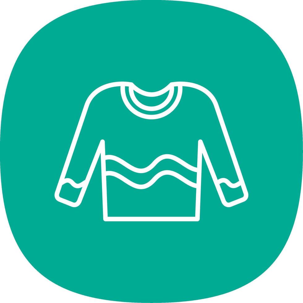 Jumper Line Curve Icon Design vector