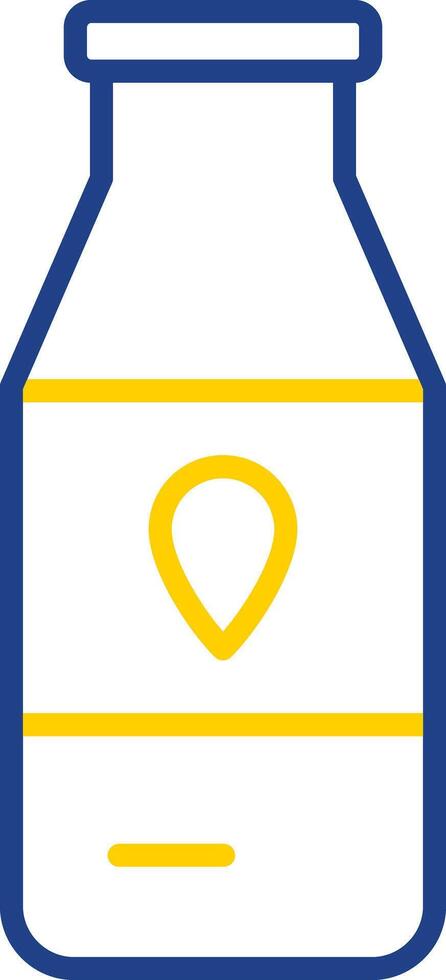 Milk Bottle Line Two Colour Icon Design vector