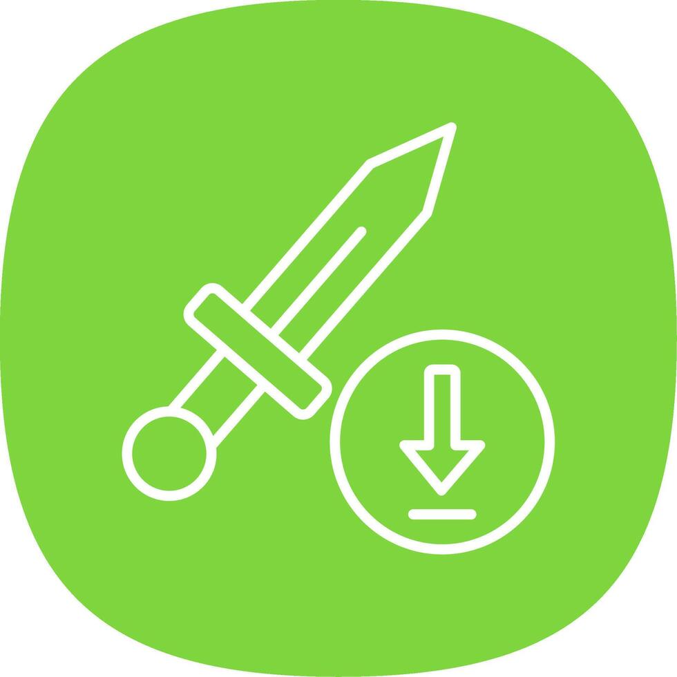 Weapon Line Curve Icon Design vector