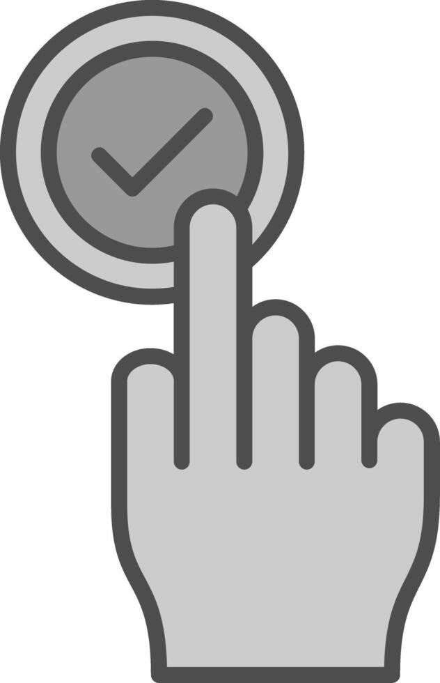 Button Line Filled Greyscale Icon Design vector