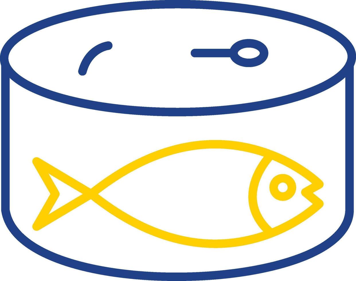 Sardines Line Two Colour Icon Design vector