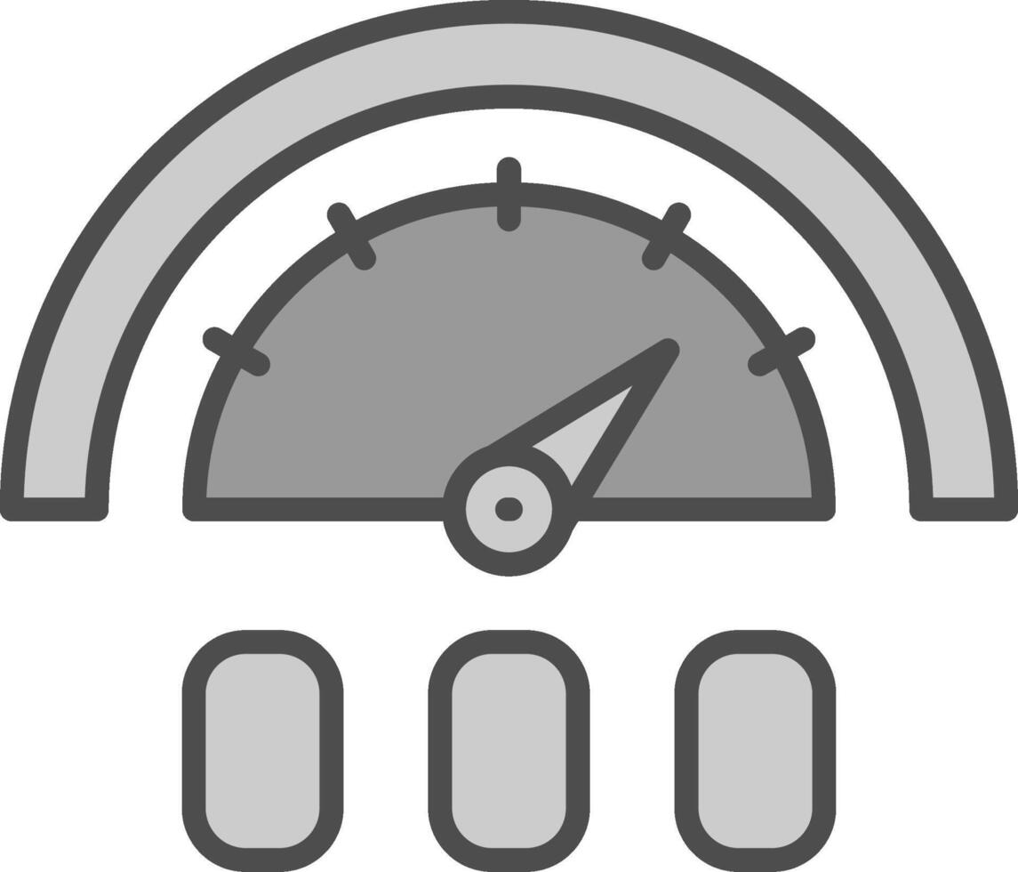 Gauge Line Filled Greyscale Icon Design vector