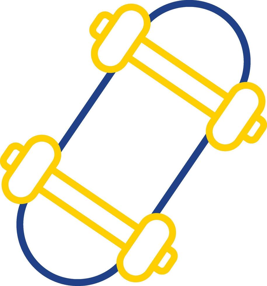 Skateboard Line Two Colour Icon Design vector
