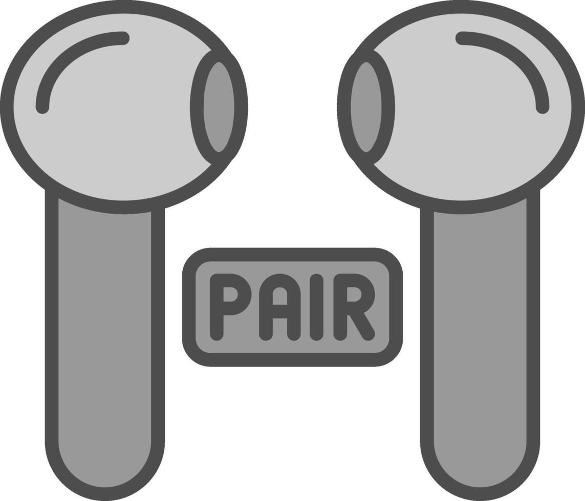 Pairing Line Filled Greyscale Icon Design vector