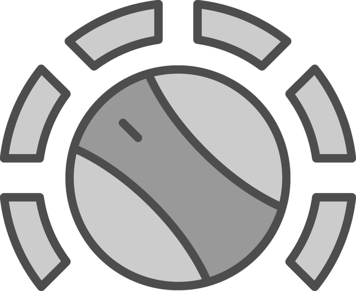 Thermostat Line Filled Greyscale Icon Design vector