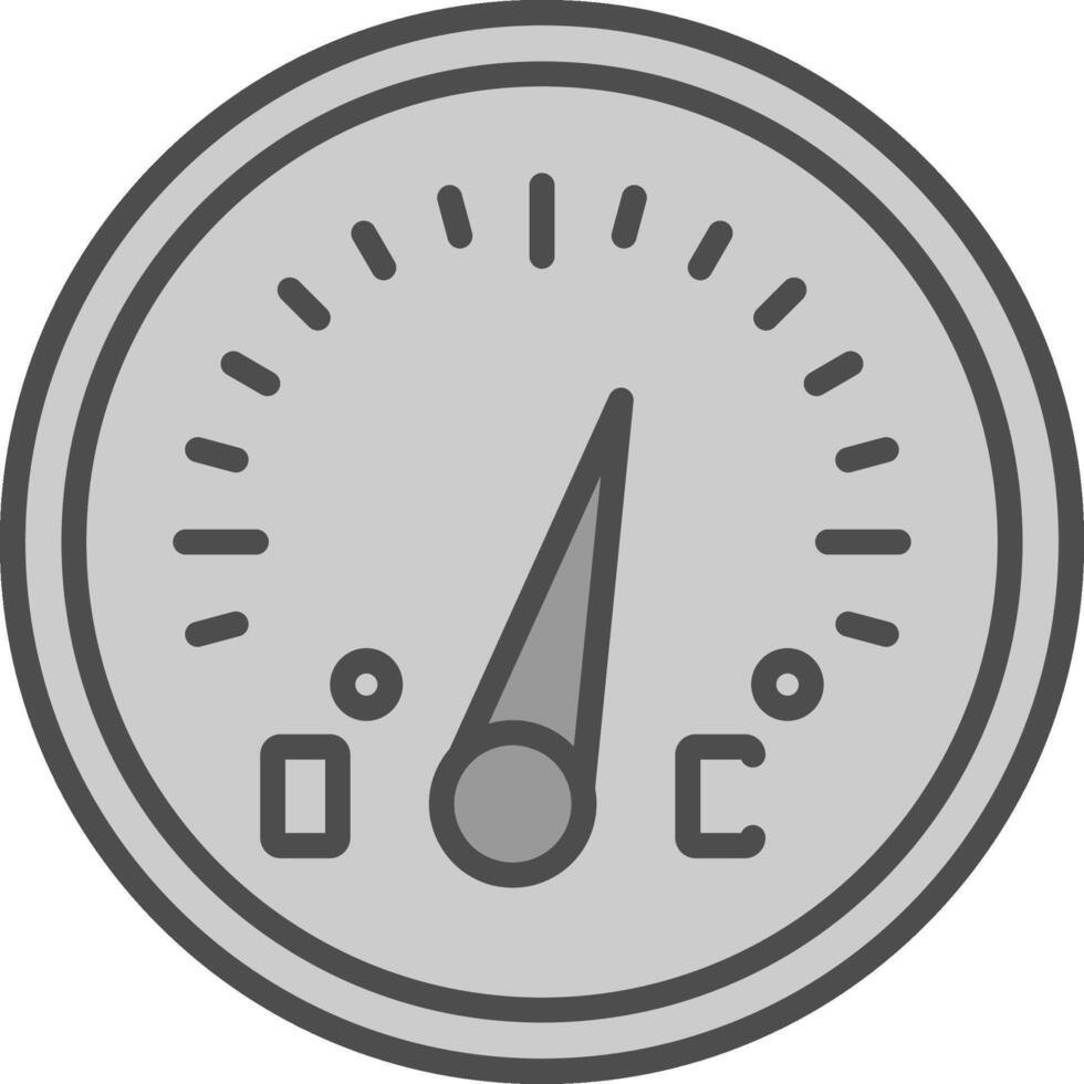 Temperature Reading Line Filled Greyscale Icon Design vector