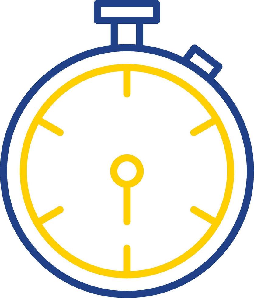 Stopwatch Line Two Colour Icon Design vector