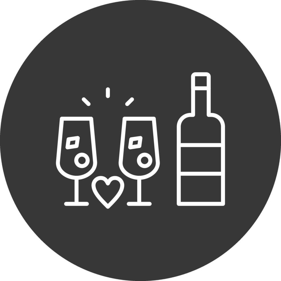 bebida línea invertido icono diseño vector