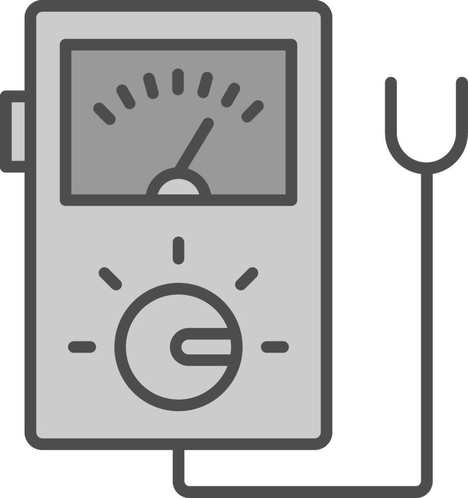 Tester Line Filled Greyscale Icon Design vector