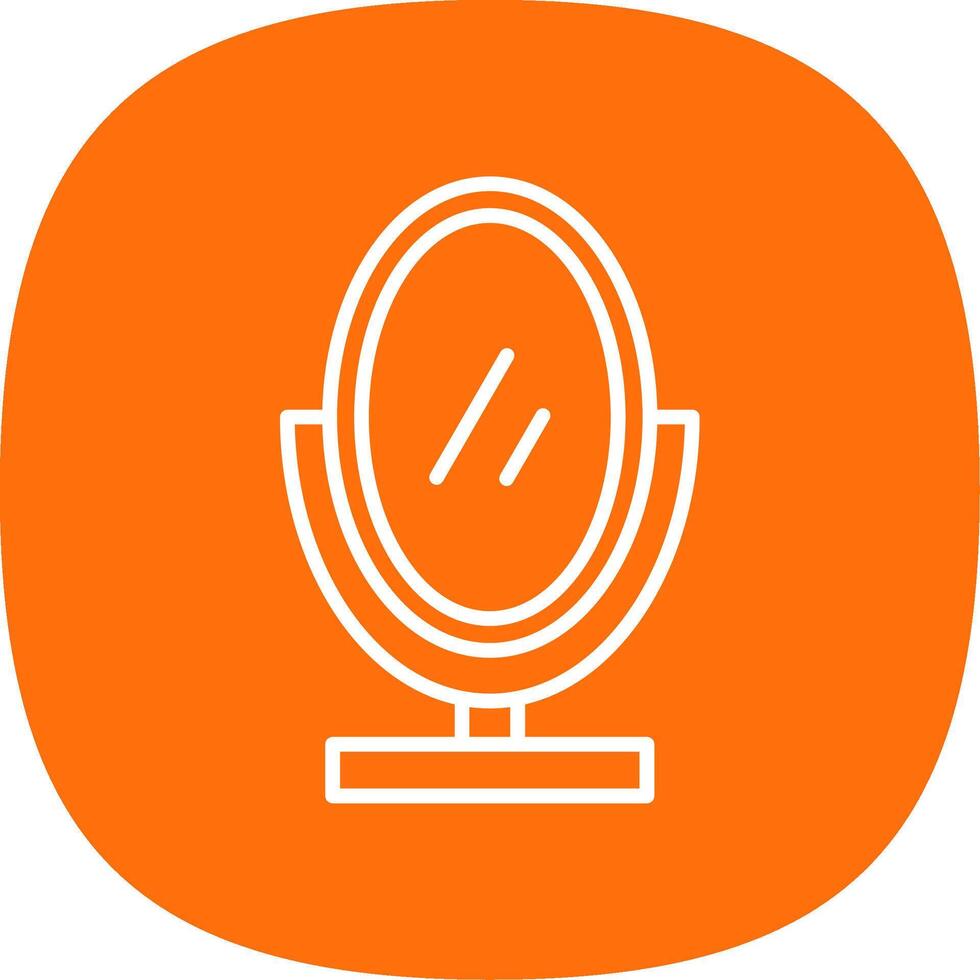 Mirror Line Curve Icon Design vector