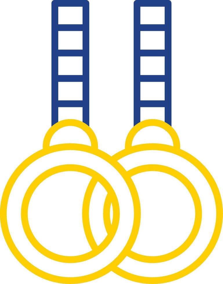 Gymnastic Rings Line Two Colour Icon Design vector