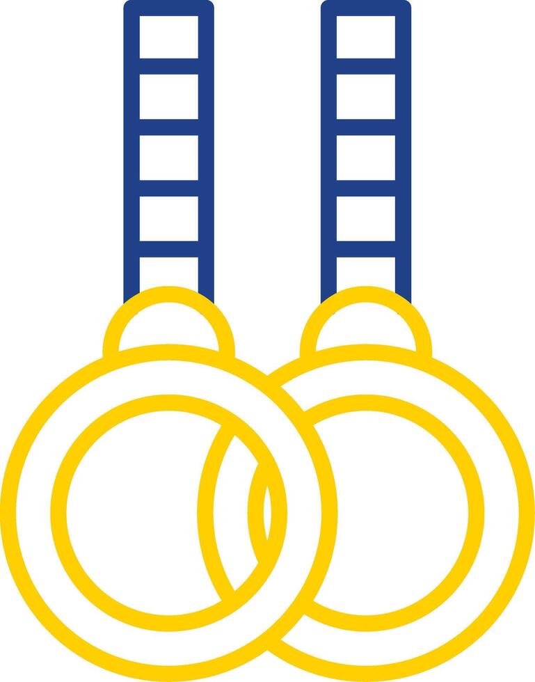 Gymnastic Rings Line Two Colour Icon Design vector