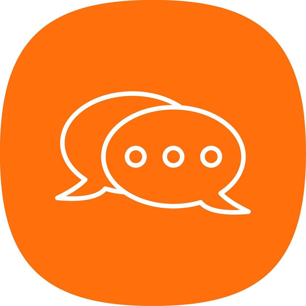 Messages Line Curve Icon Design vector