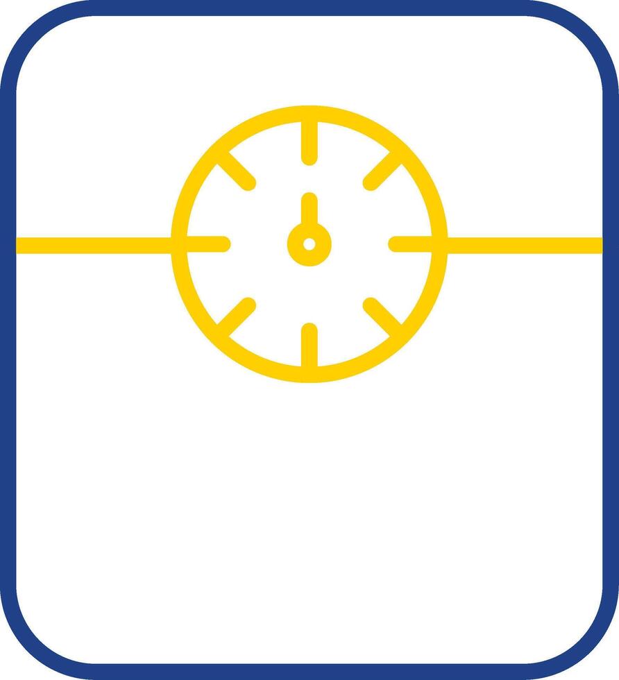 Weight Scale Line Two Colour Icon Design vector