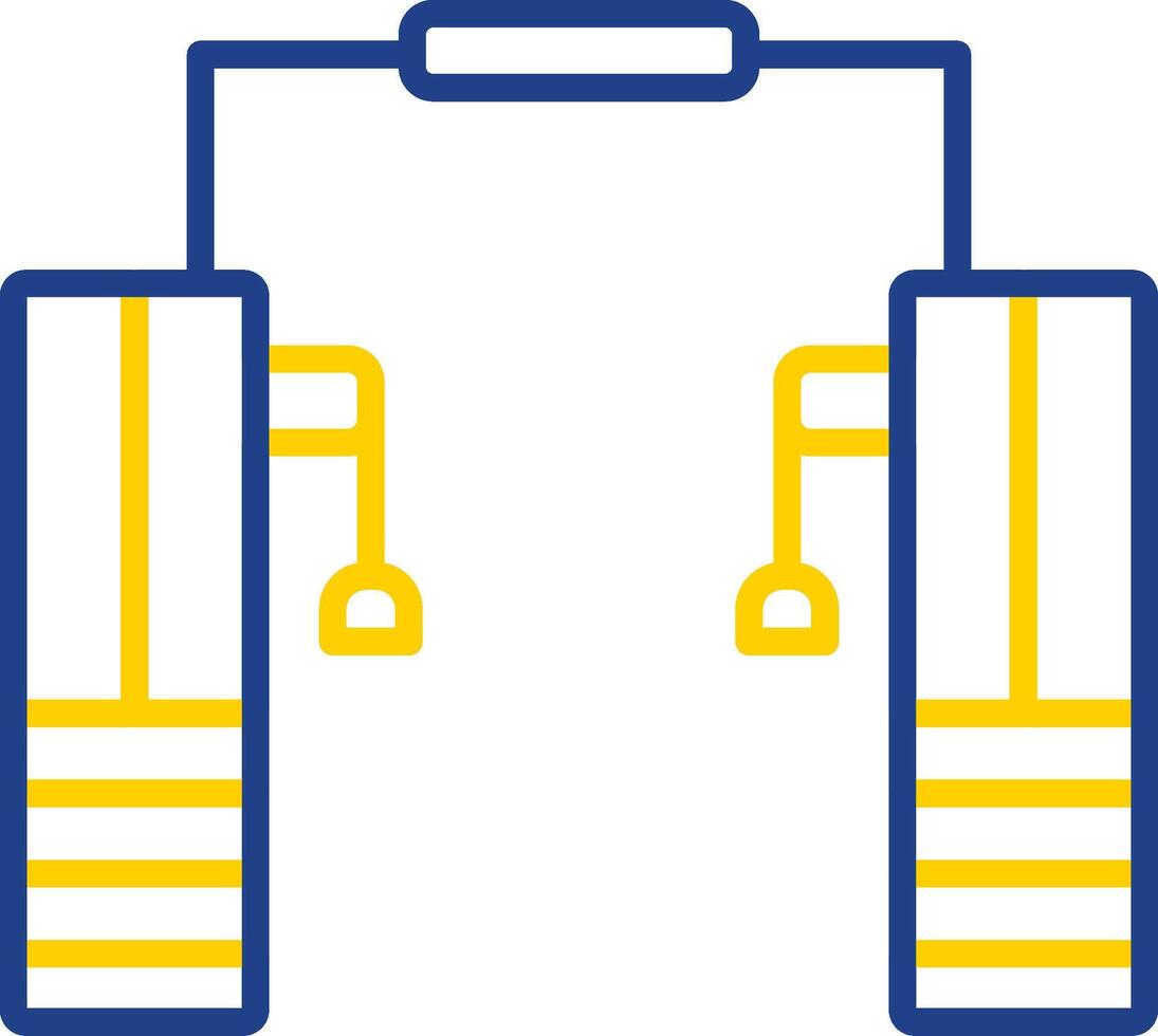 Cable Crossover Line Two Colour Icon Design vector