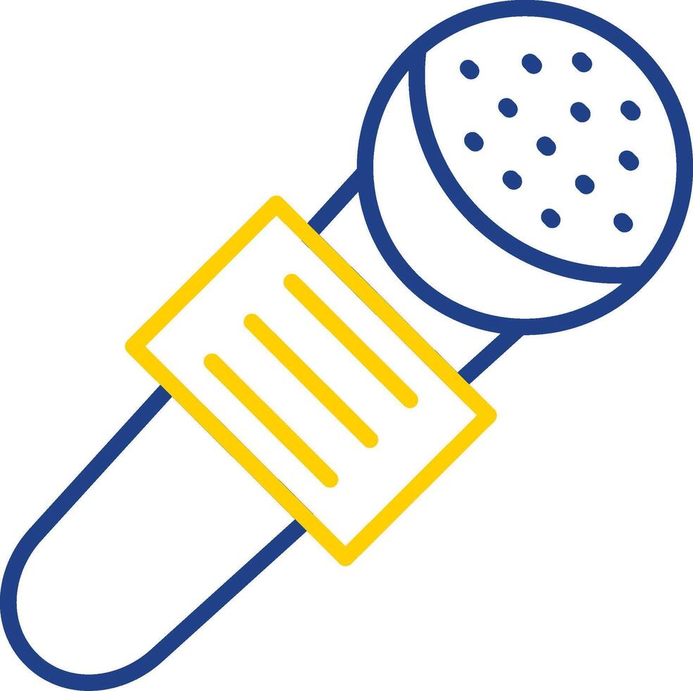 Mic Line Two Colour Icon Design vector