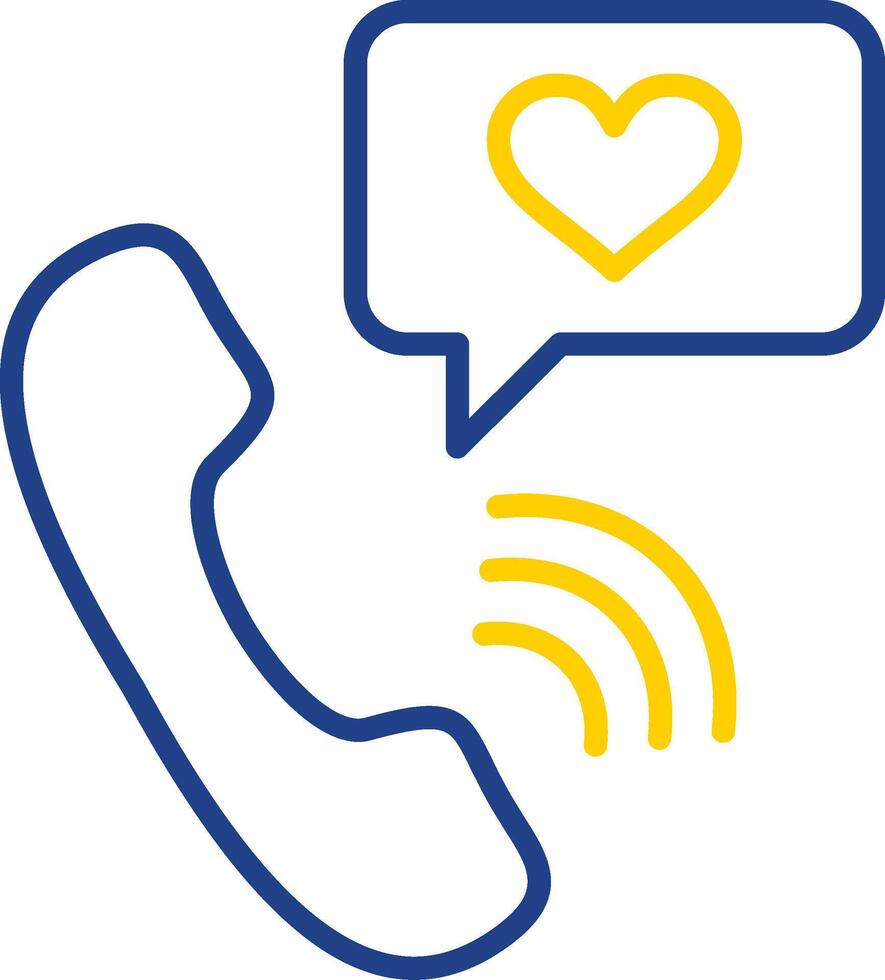 Telephone Line Two Colour Icon Design vector