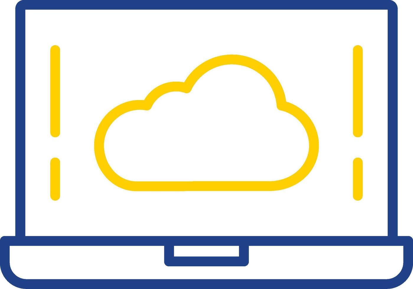 Cloud Line Two Colour Icon Design vector