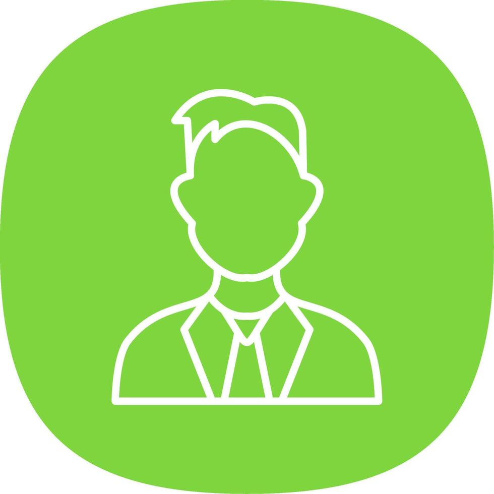 Man Line Curve Icon Design vector