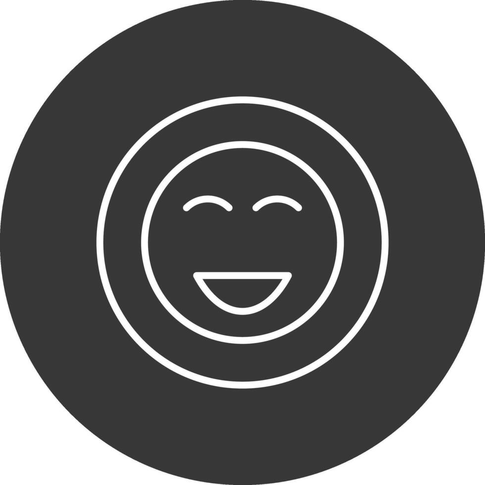 Happy Line Inverted Icon Design vector