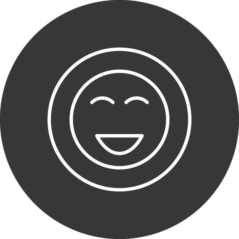 Happy Line Inverted Icon Design vector