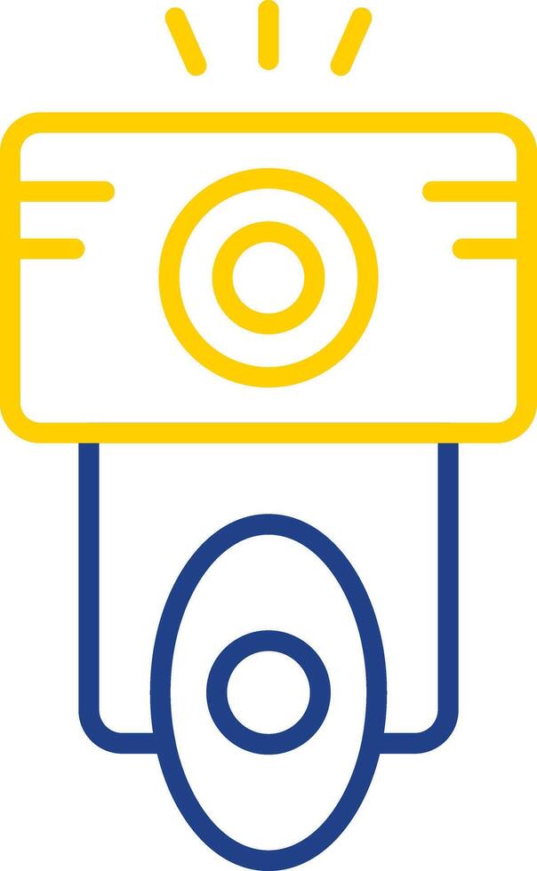 Camera Flash Line Two Colour Icon Design vector