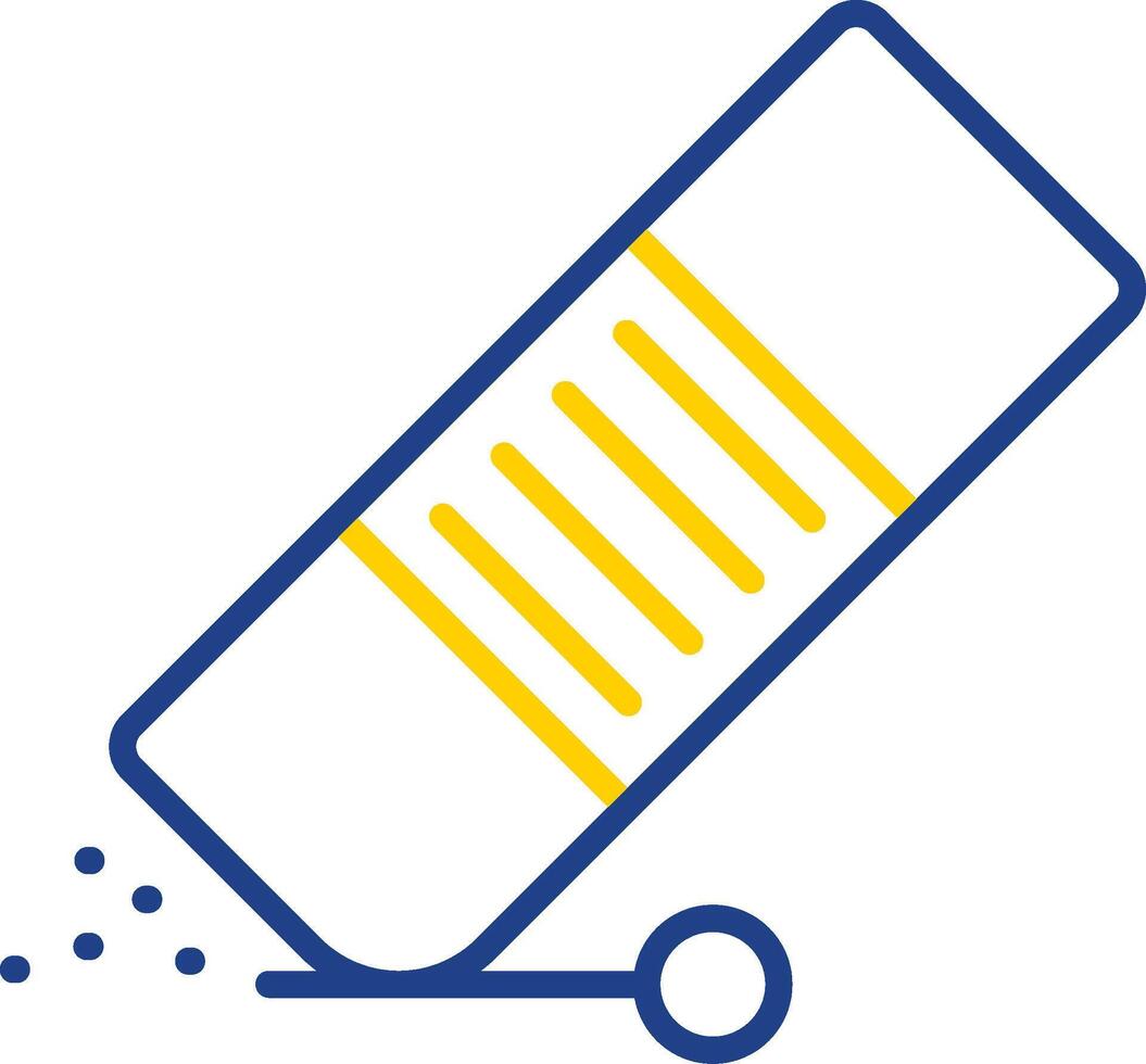 Eraser Line Two Colour Icon Design vector