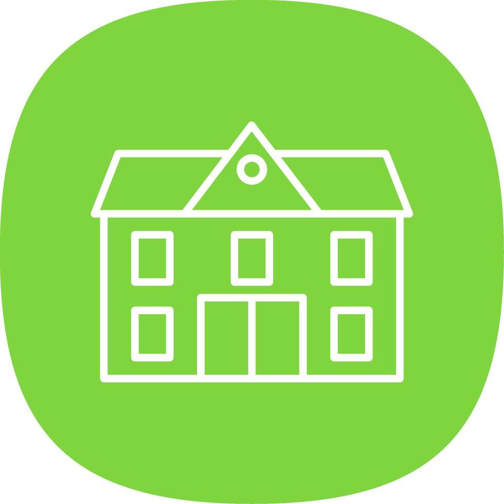 School Line Curve Icon Design vector