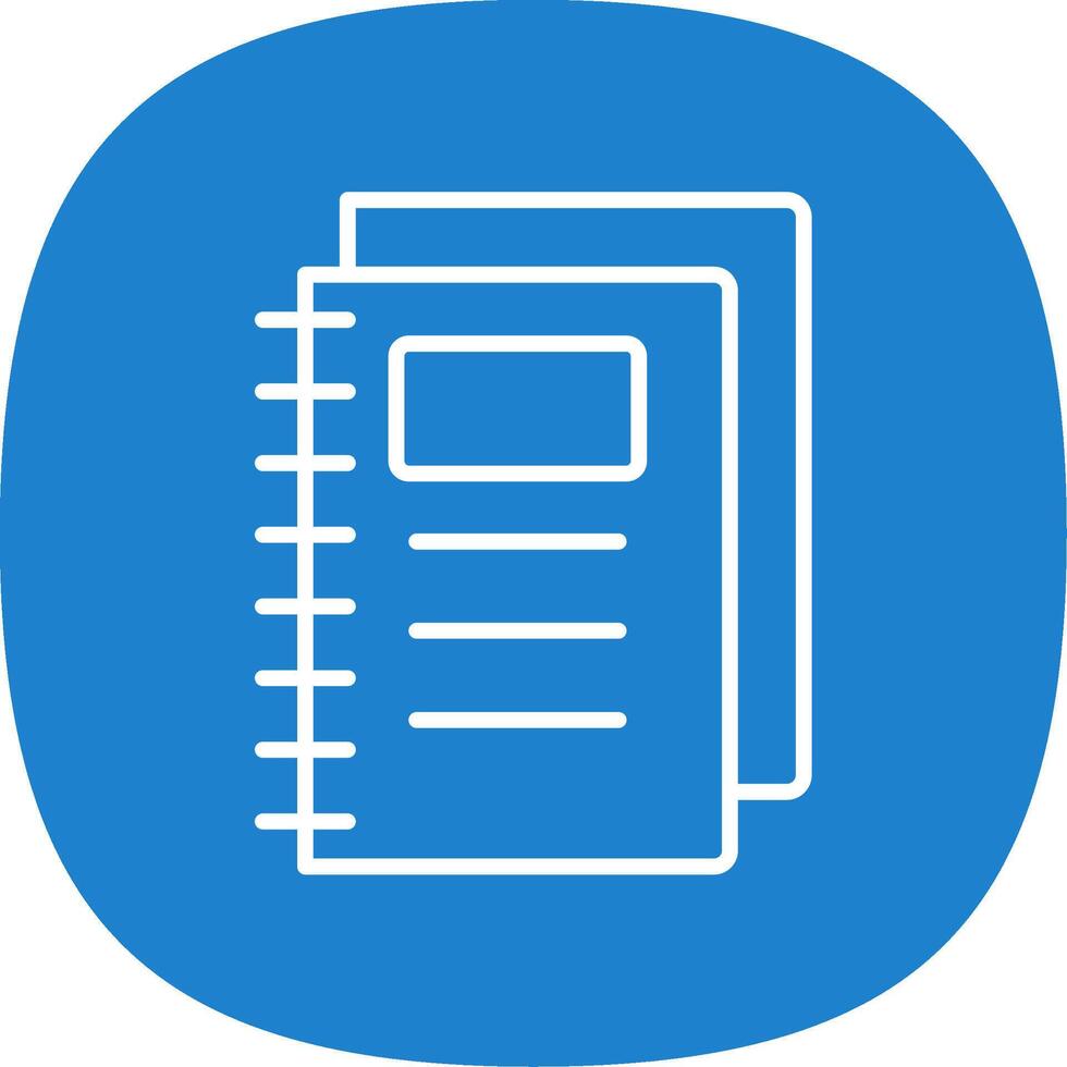 Notebook Line Curve Icon Design vector