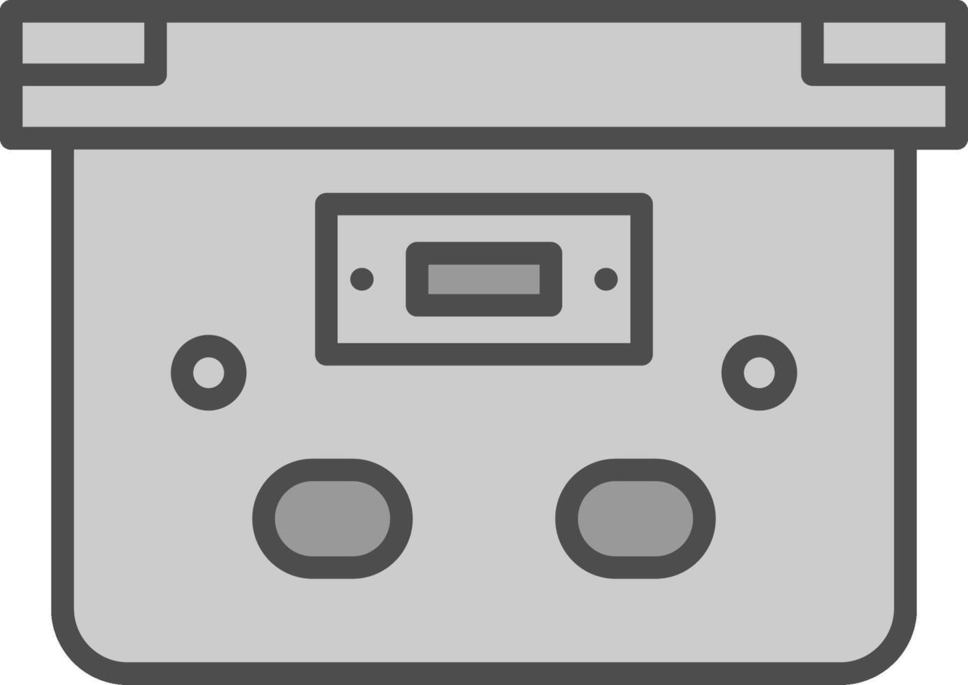 Box Line Filled Greyscale Icon Design vector