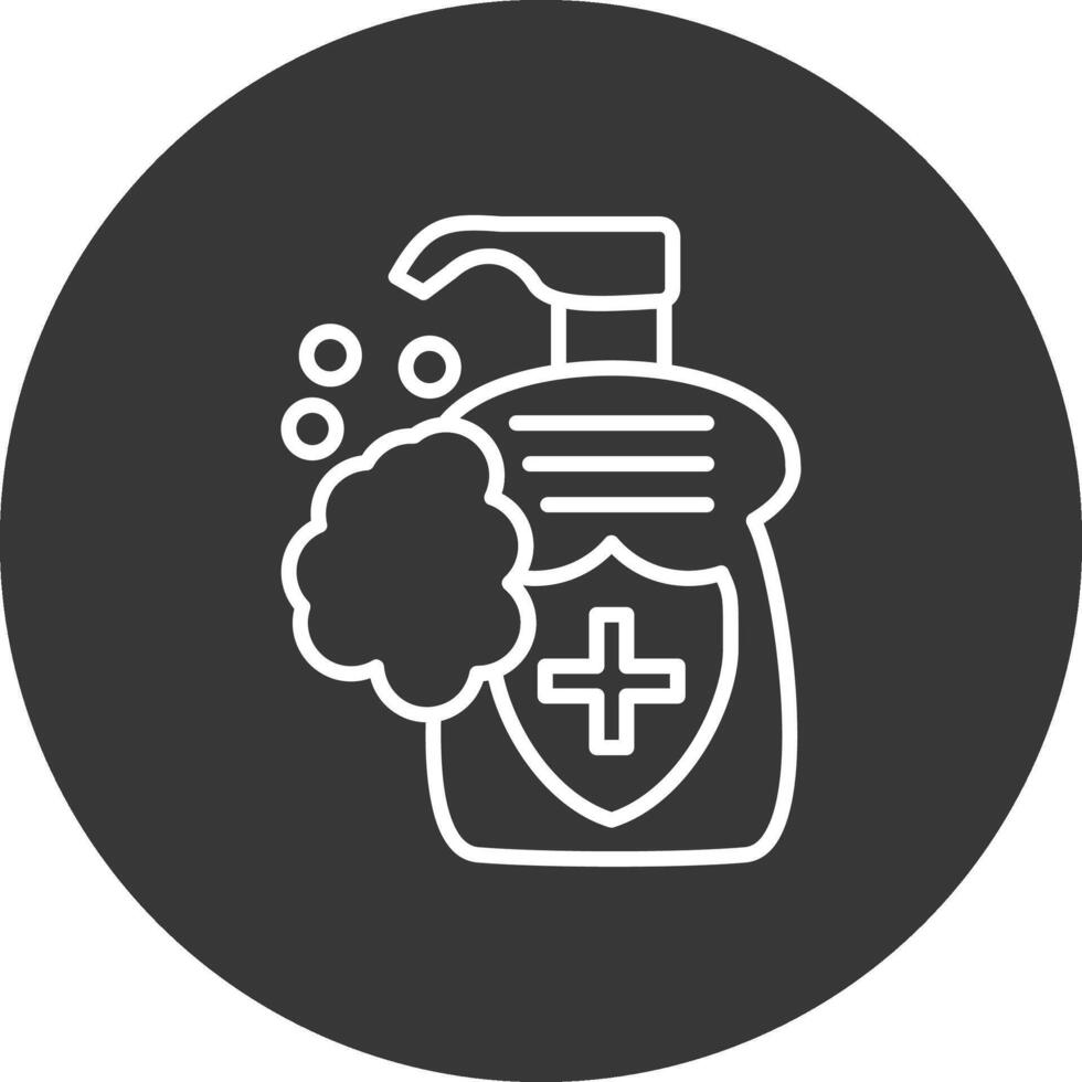 Soap Line Inverted Icon Design vector