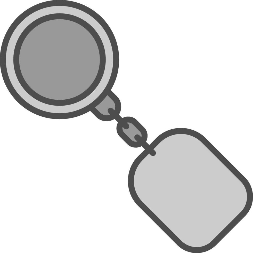 Key Ring Line Filled Greyscale Icon Design vector