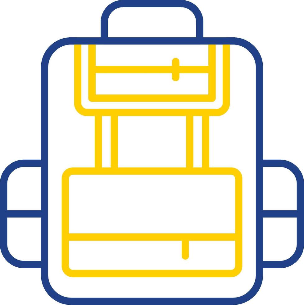 Rucksack Line Two Colour Icon Design vector