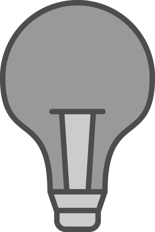 Light Bulb Line Filled Greyscale Icon Design vector