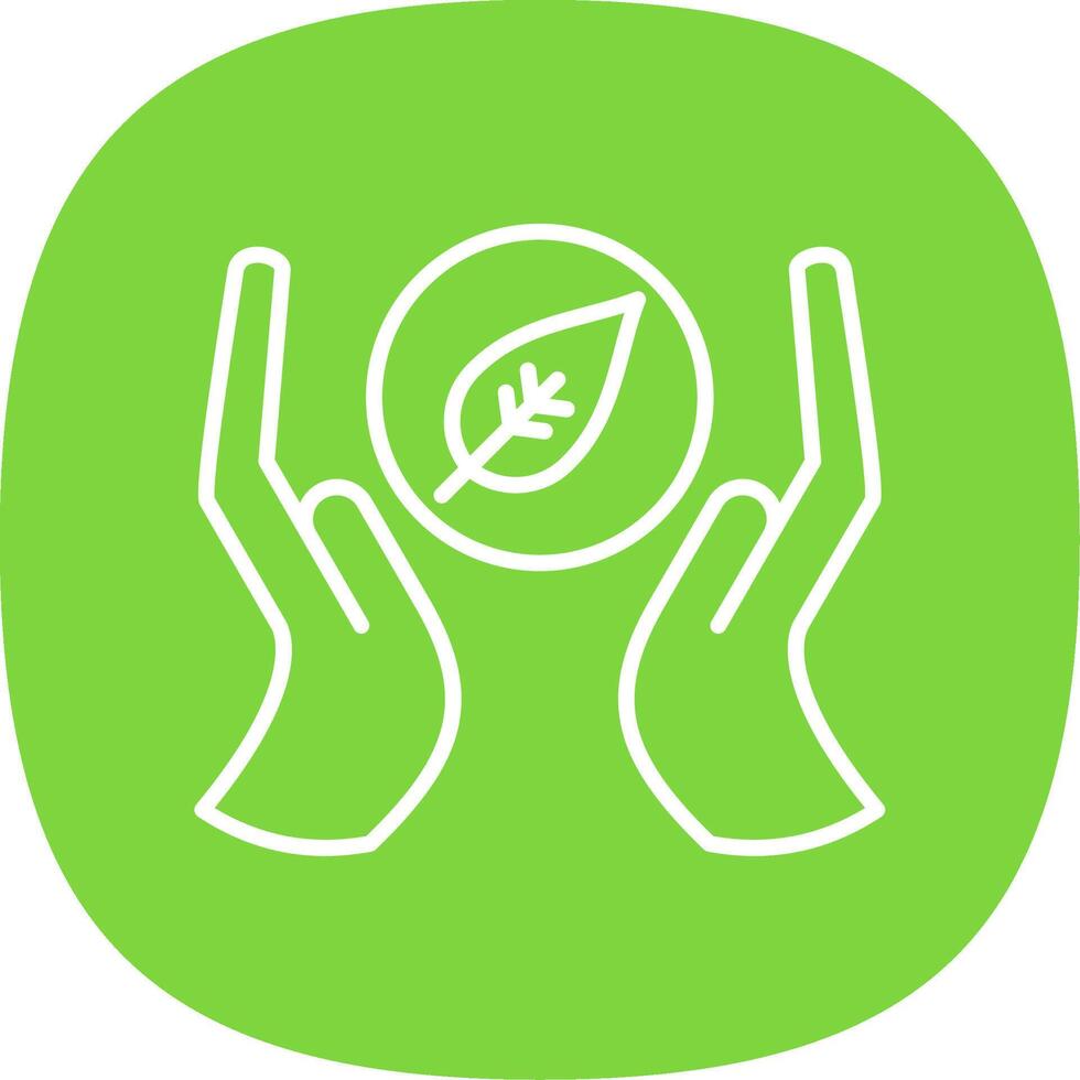 Go Green Line Curve Icon Design vector