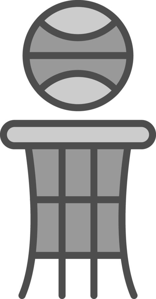 Basketball Line Filled Greyscale Icon Design vector