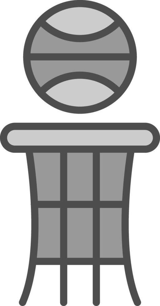 Basketball Line Filled Greyscale Icon Design vector