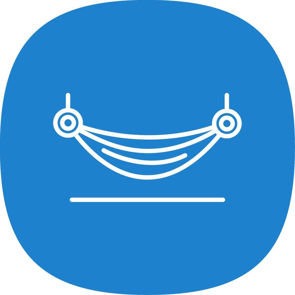 Hammock Line Curve Icon Design vector