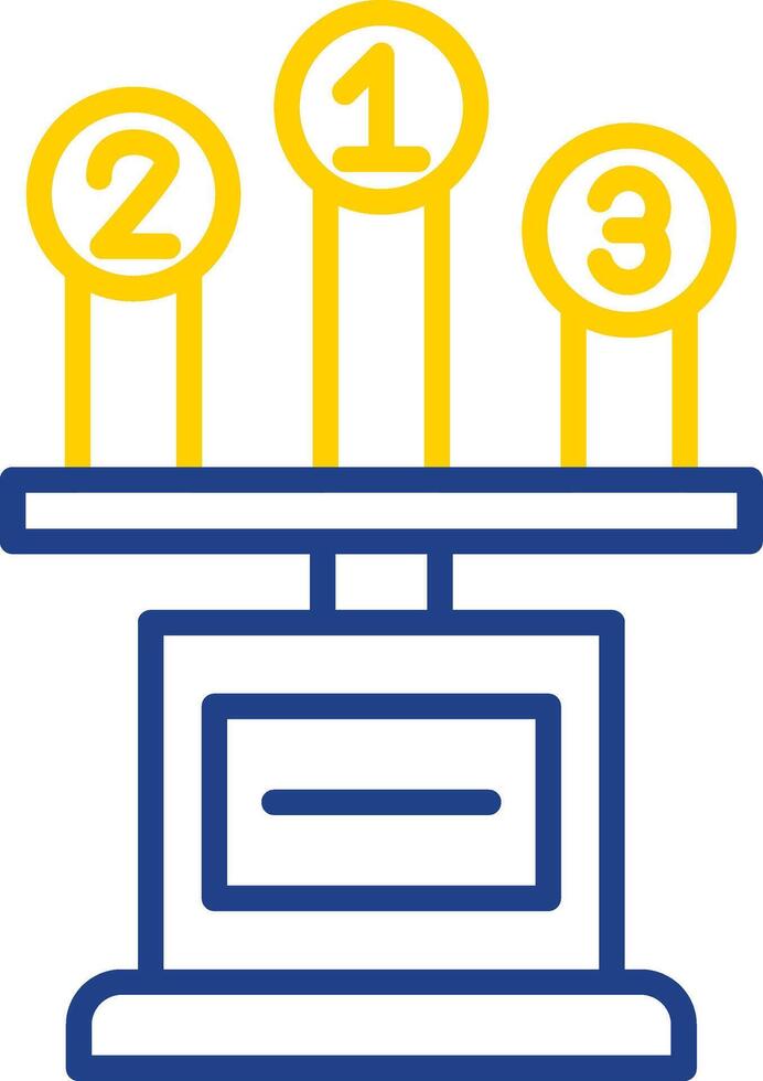 Leaderboard Line Two Colour Icon Design vector