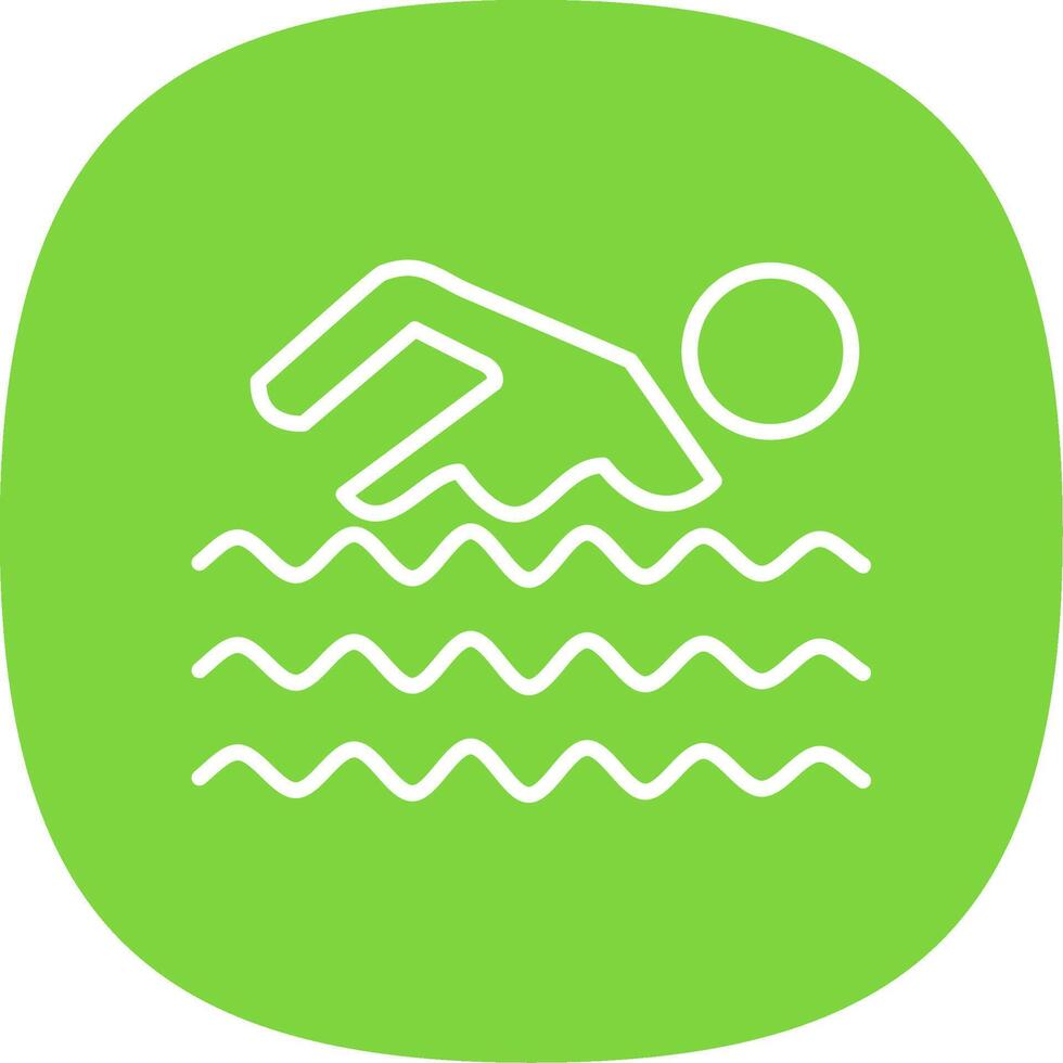 Swimming Line Curve Icon Design vector