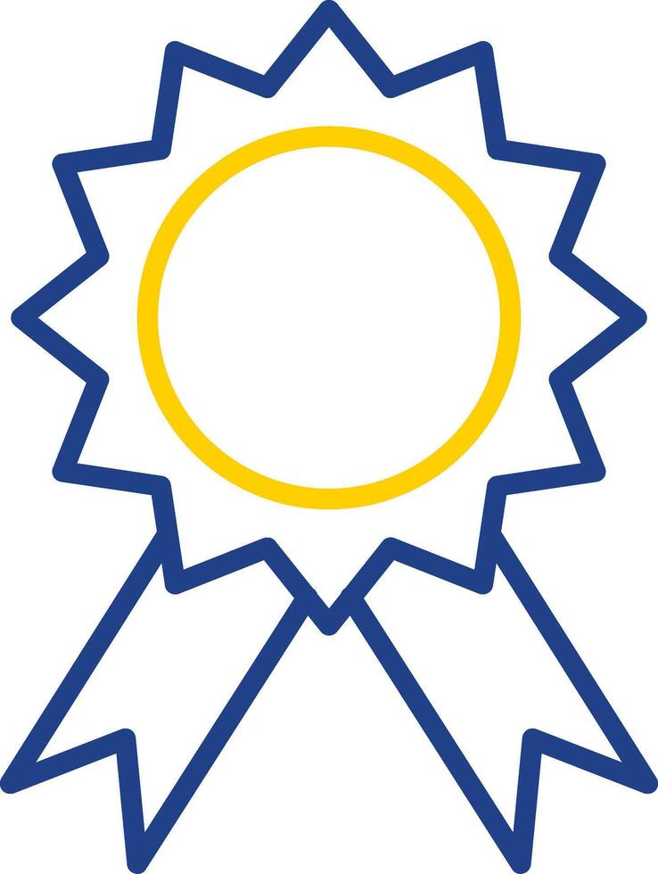 Badge Line Two Colour Icon Design vector