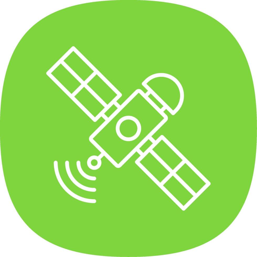 Satellite Line Curve Icon Design vector