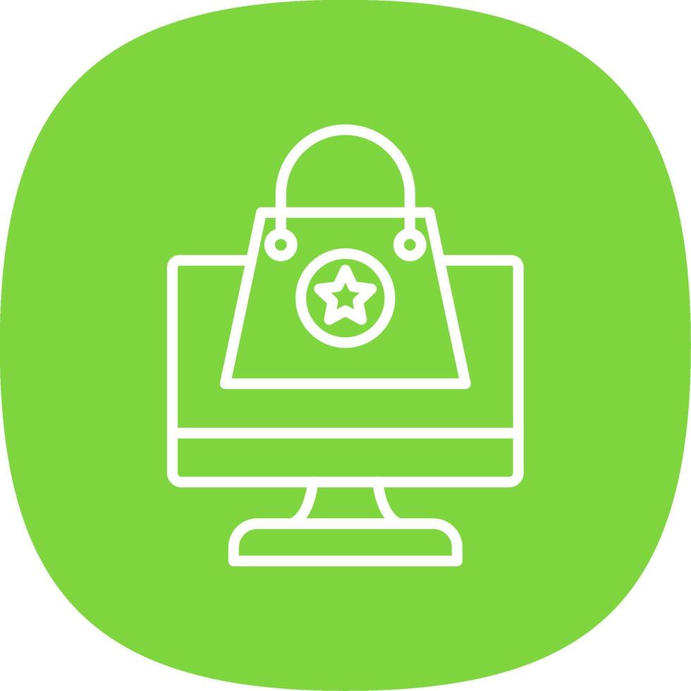 Submit Order Line Curve Icon Design vector